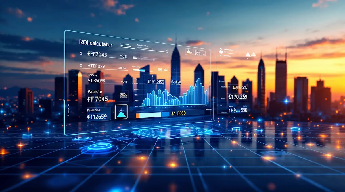 Website ROI calculator demo with real-time calculation
