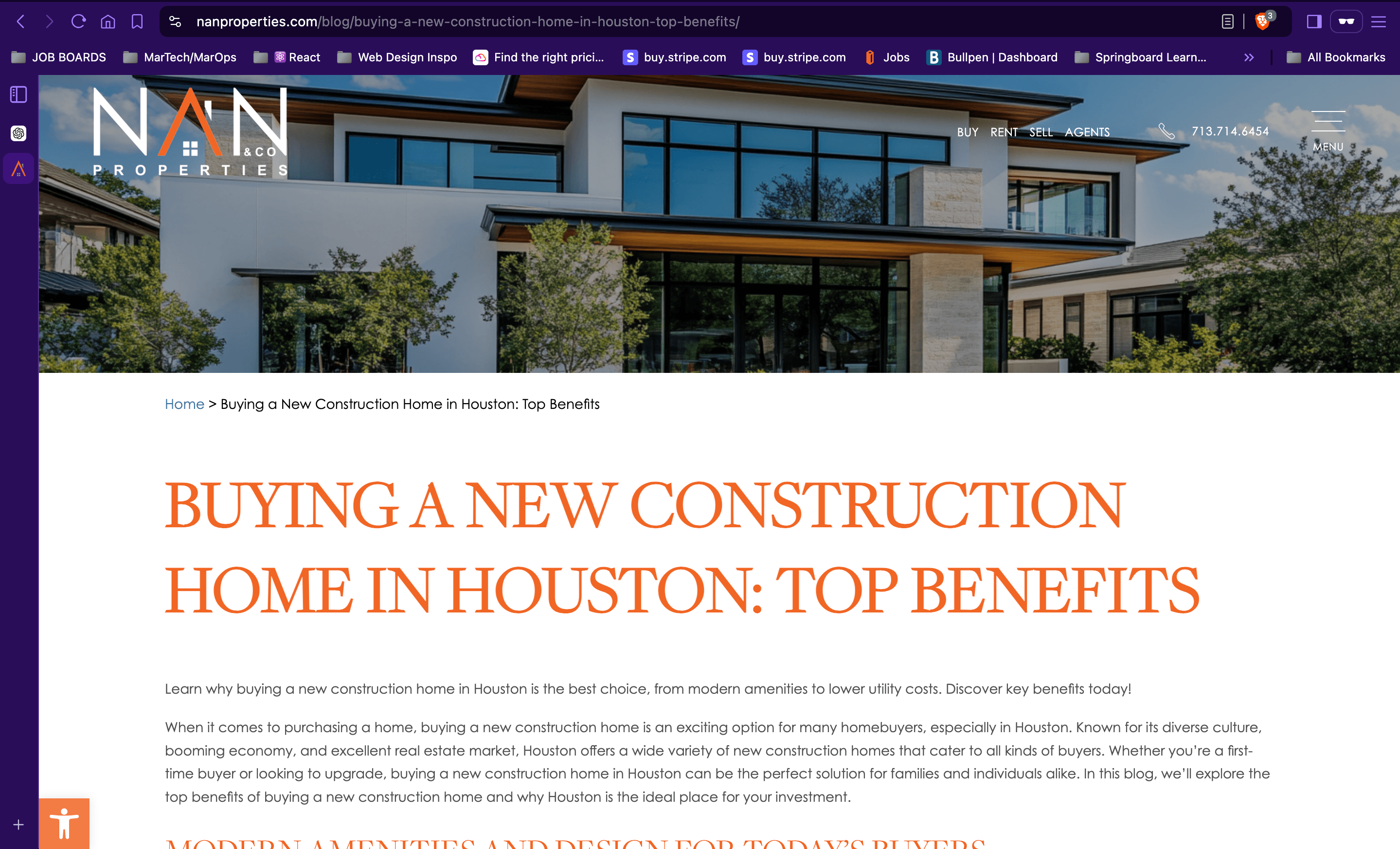 Blog post on real estate market trends.