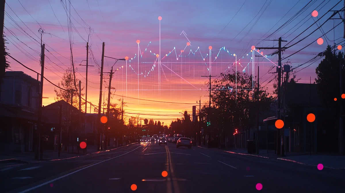 Graph showing local marketing ROI and performance metrics